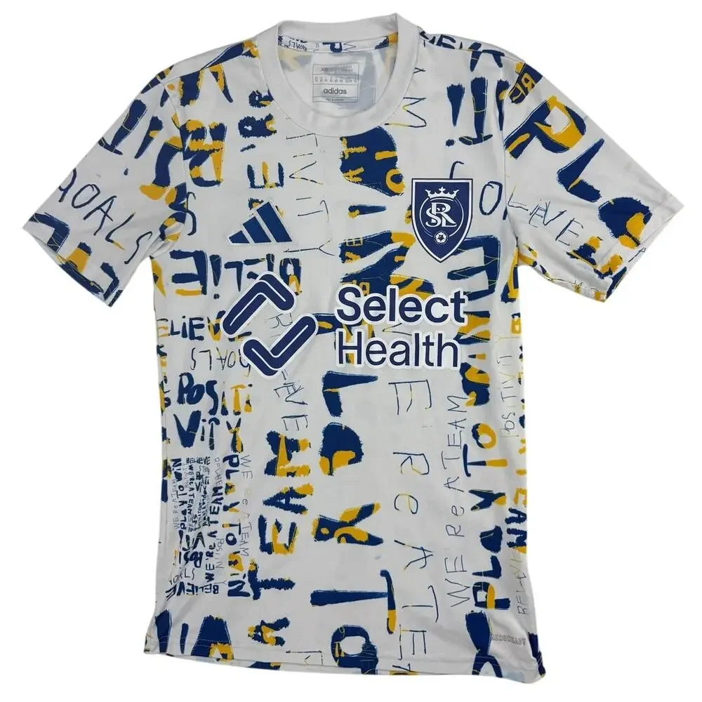 Adidas Real Salt Lake Tiro Graphic Soccer Jersey Training Top Men’s XS Slim Fit